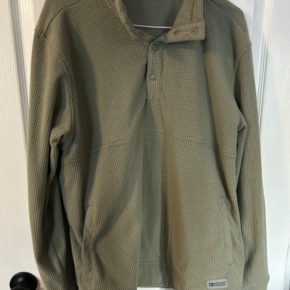 Outdoor Research Sage Green Waffle Pullover